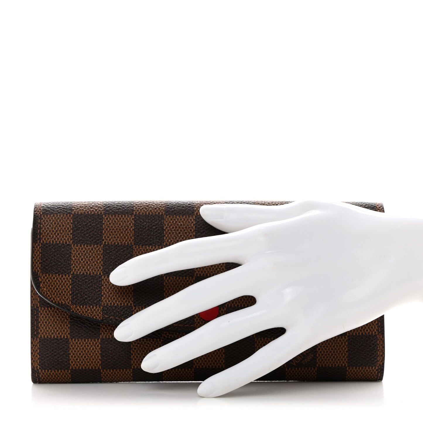Damier Ebene Emilie Wallet Red