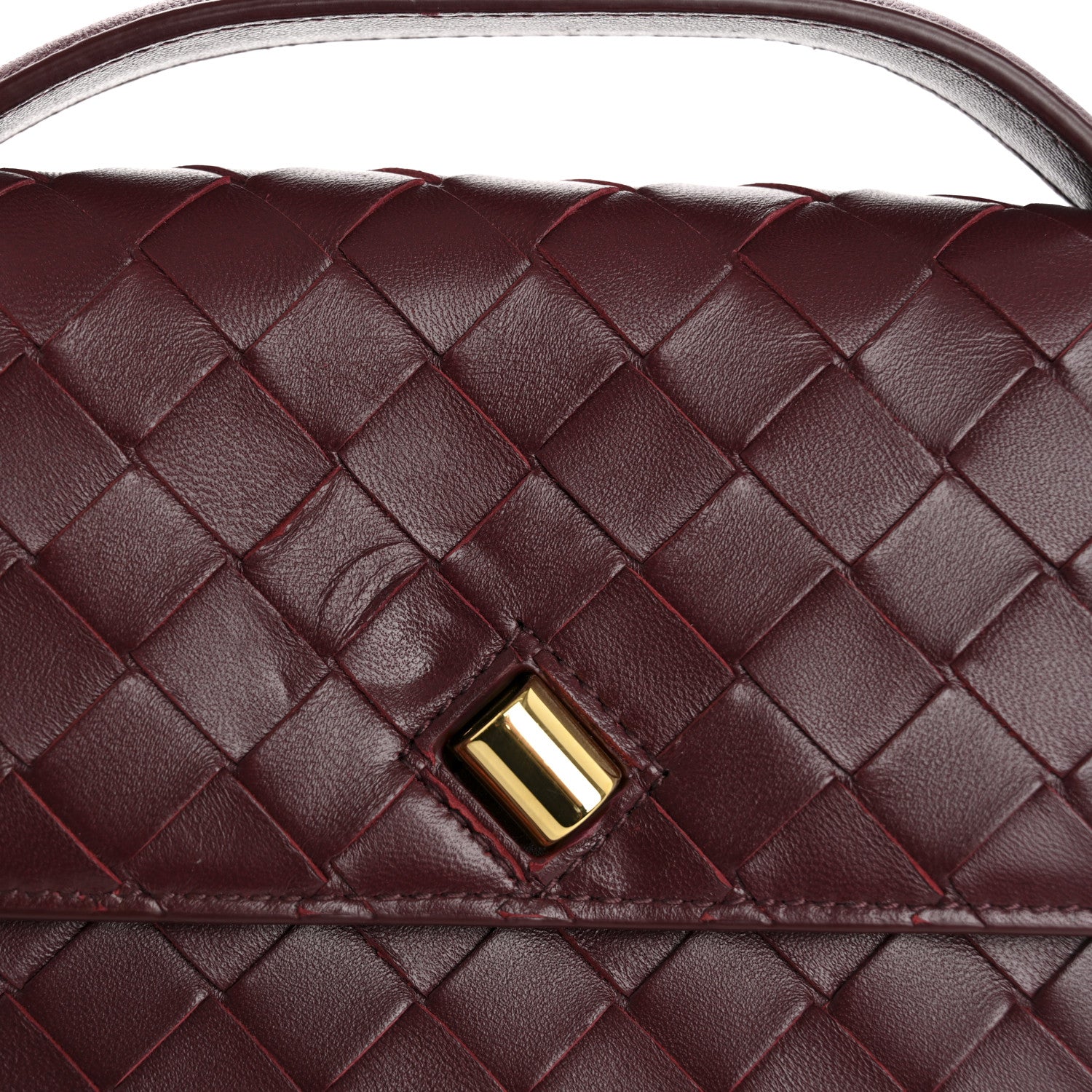 Bottega Veneta Nappa Intrecciato Long Andiamo Top Handle Clutch Barolo 9 of 9