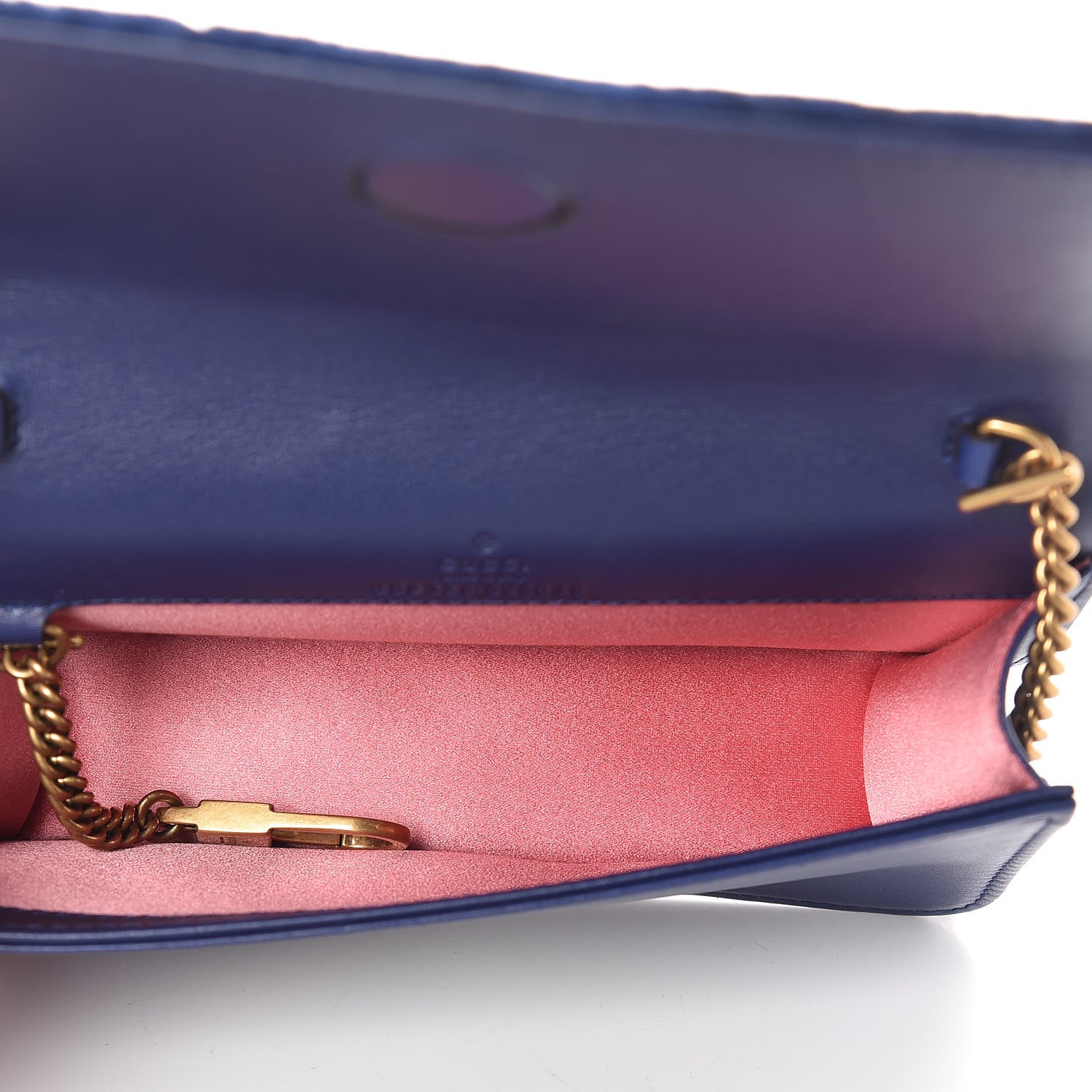 Gucci Velvet Matelasse GG Marmont Mini Bag Cobalt Blue 5 of 11