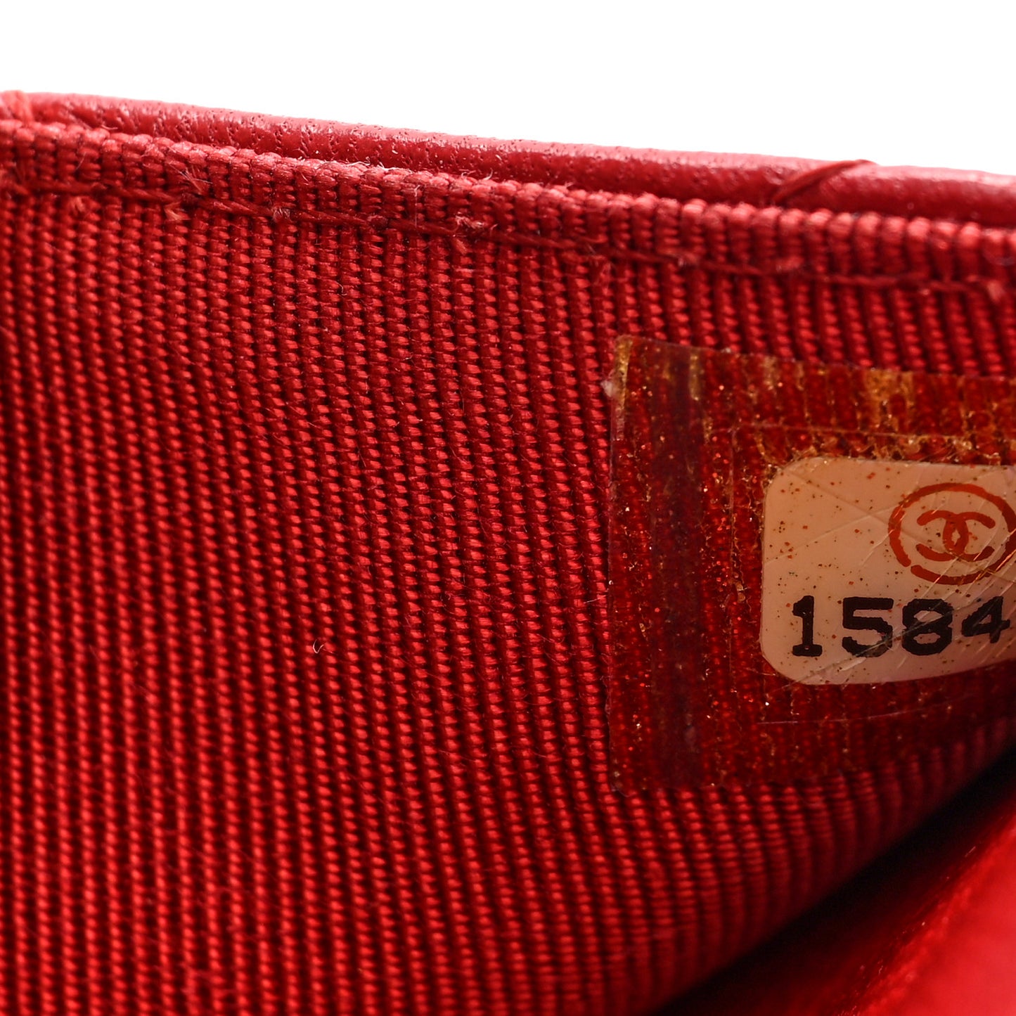 Lambskin Quilted Wallet On Chain WOC Red