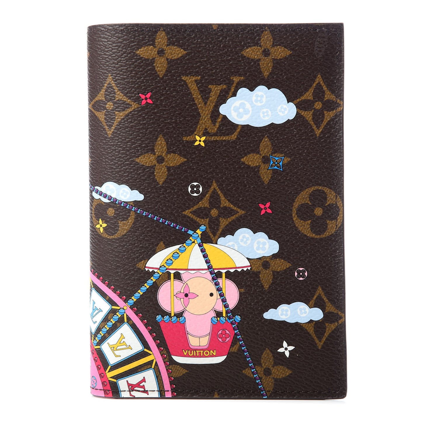 Monogram 2020 Christmas Animation Big Wheel Passport Cover Rose Ballerine