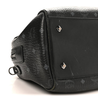 MCM Visetos Heritage Medium Boston Bag Black 8 of 10