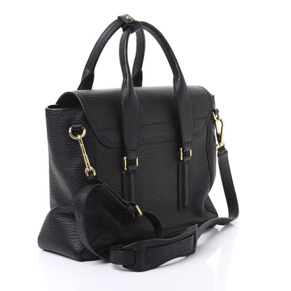 3.1 Phillip Lim 3.1 Textured Calfskin Medium Pashli Satchel Black 2 of 8