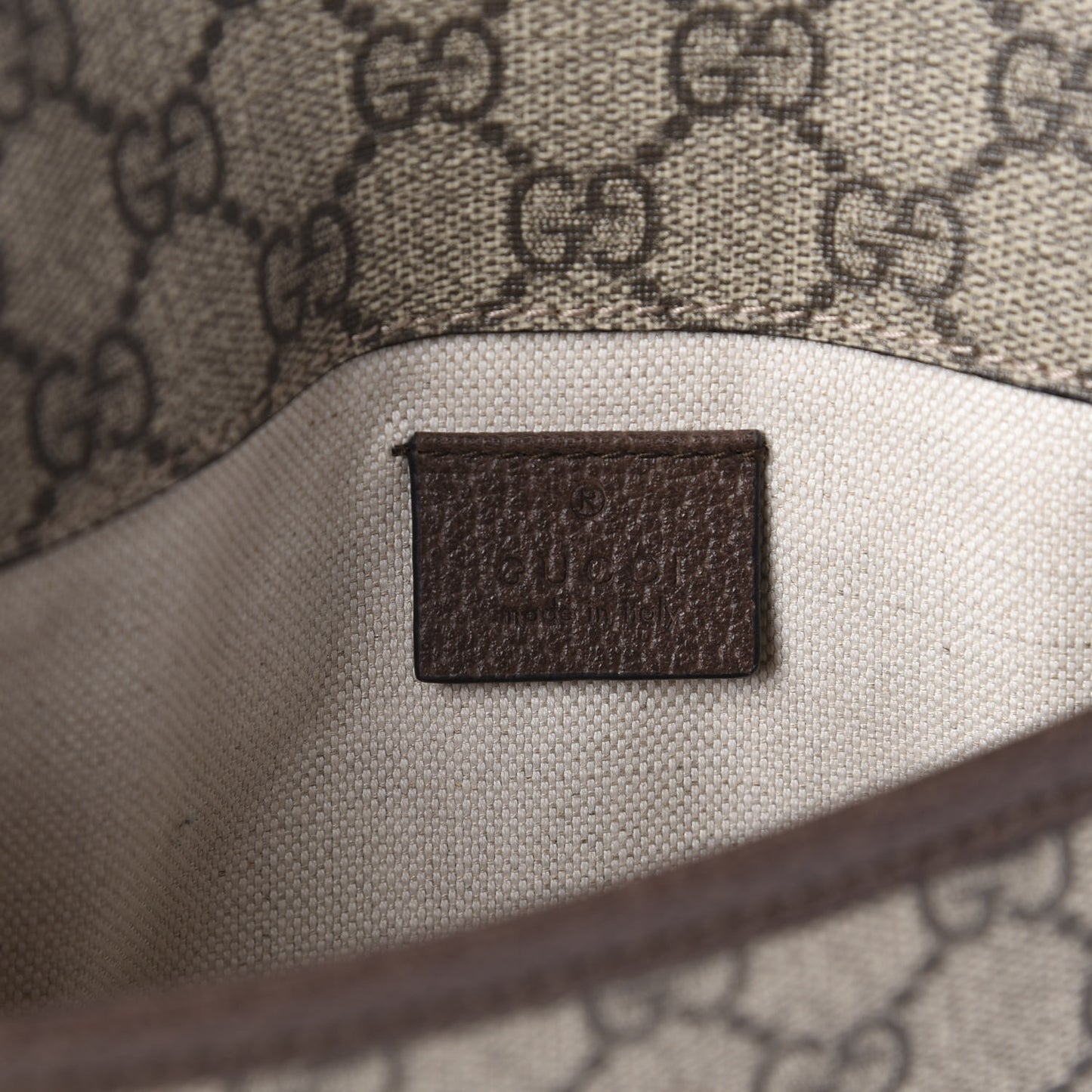 GG Supreme Monogram Neo Vintage Web Belt Bag Brown
