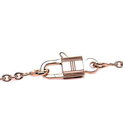 Hermes 18K Rose Gold Diamond Constance Amulettes Pendant Necklace 4 of 6