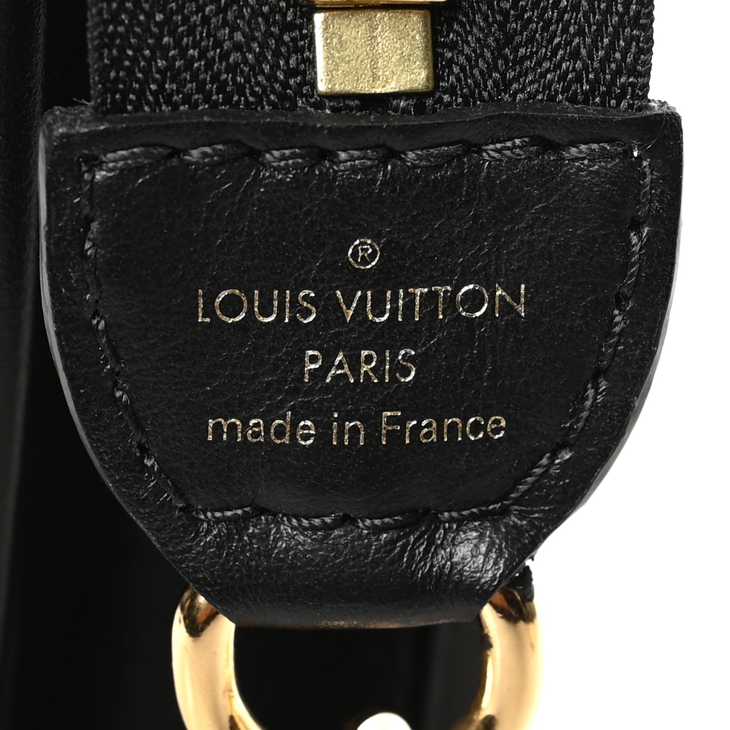 Louis Vuitton Raffia Calfskin Monogram Giant Pouch 6 of 6
