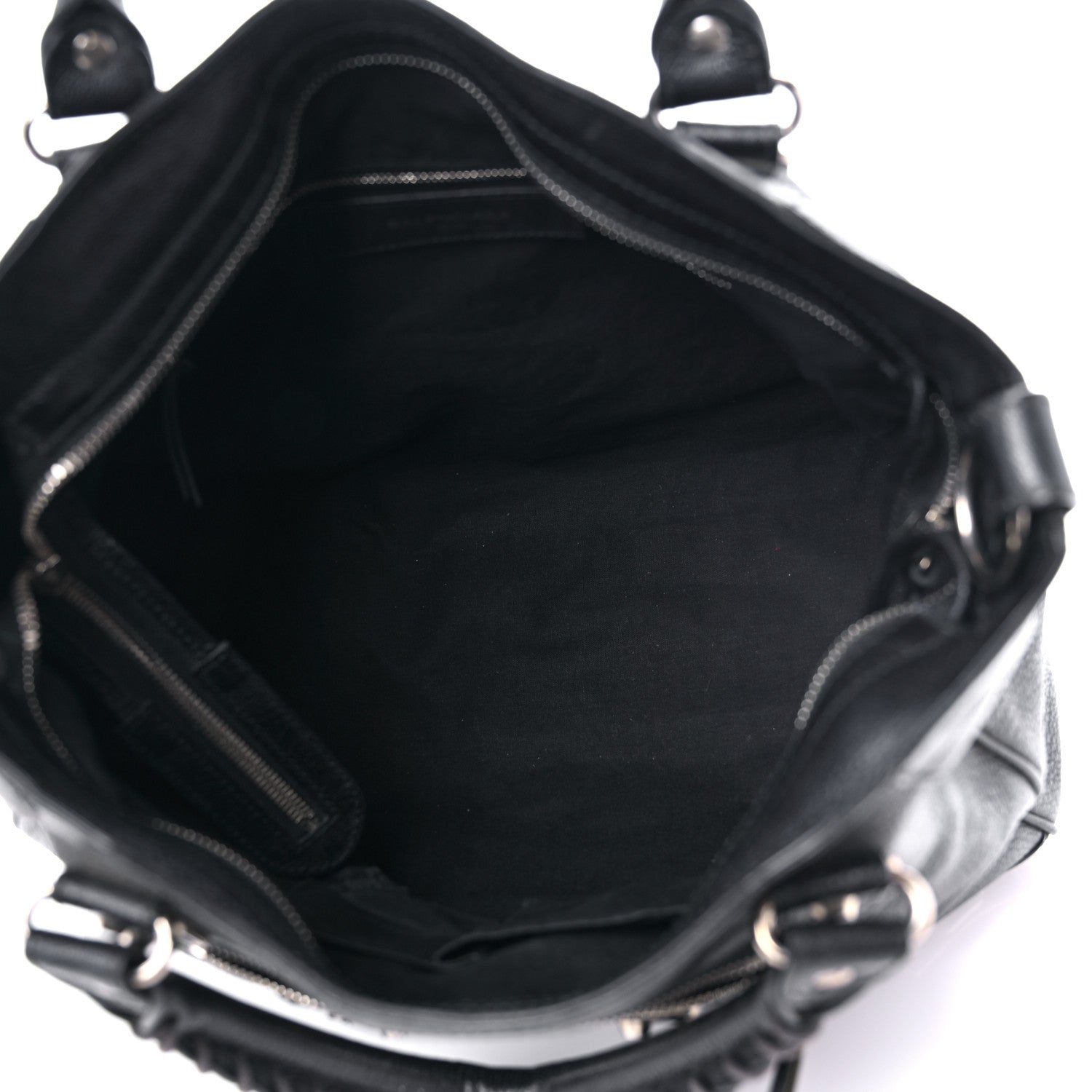 Balenciaga Chevre Silver Metallic Edge Hardware Velo Black 5 of 20