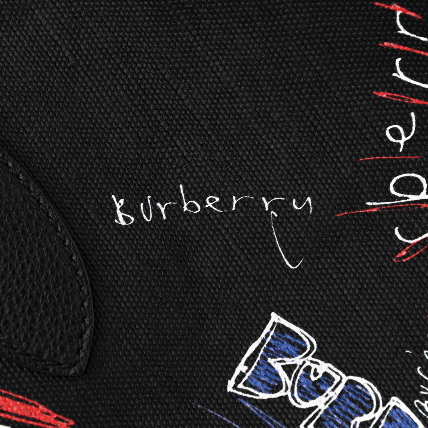 Burberry Coated Canvas Mega Check Sketchbook Medium Reversible Doodle Tote Black 8 of 27