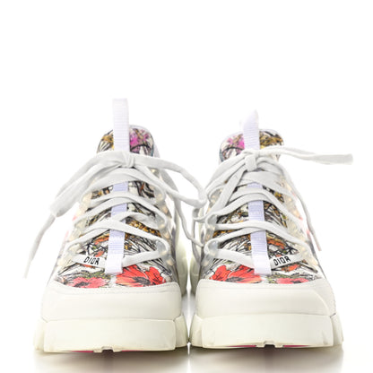 Christian Dior Neoprene Rubber Champetre Print Womens D-Connect Sneakers 38 White Multicolor 2 of 13