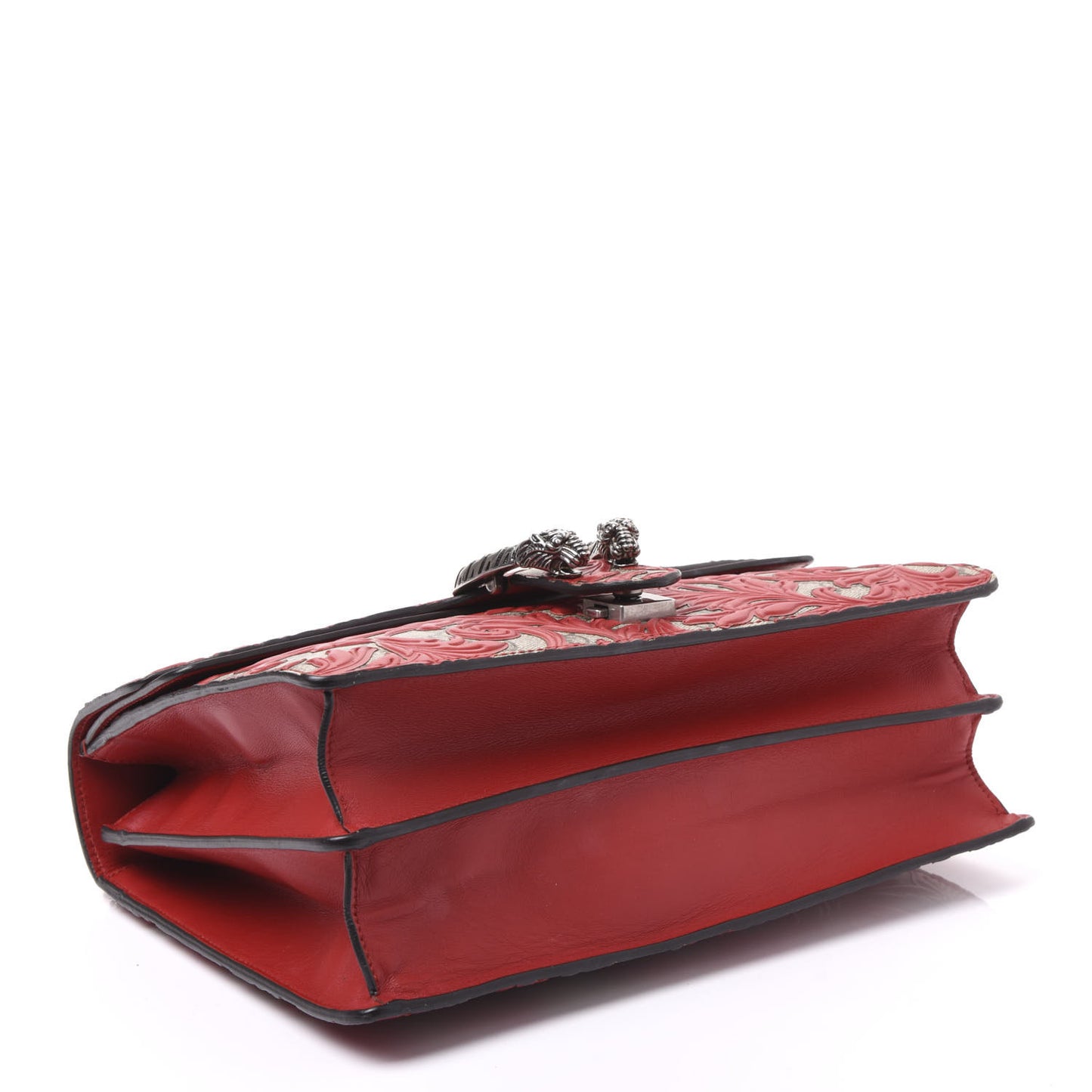 GG Supreme Monogram Arabesque Medium Dionysus Shoulder Bag Hibiscus Red