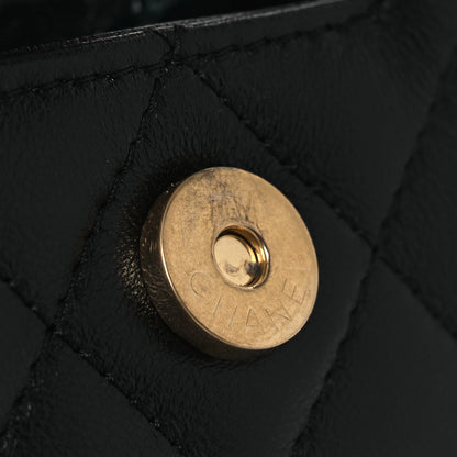 Chanel Shiny Lambskin Quilted Mini Kelly Bag Charm Black 11 of 11