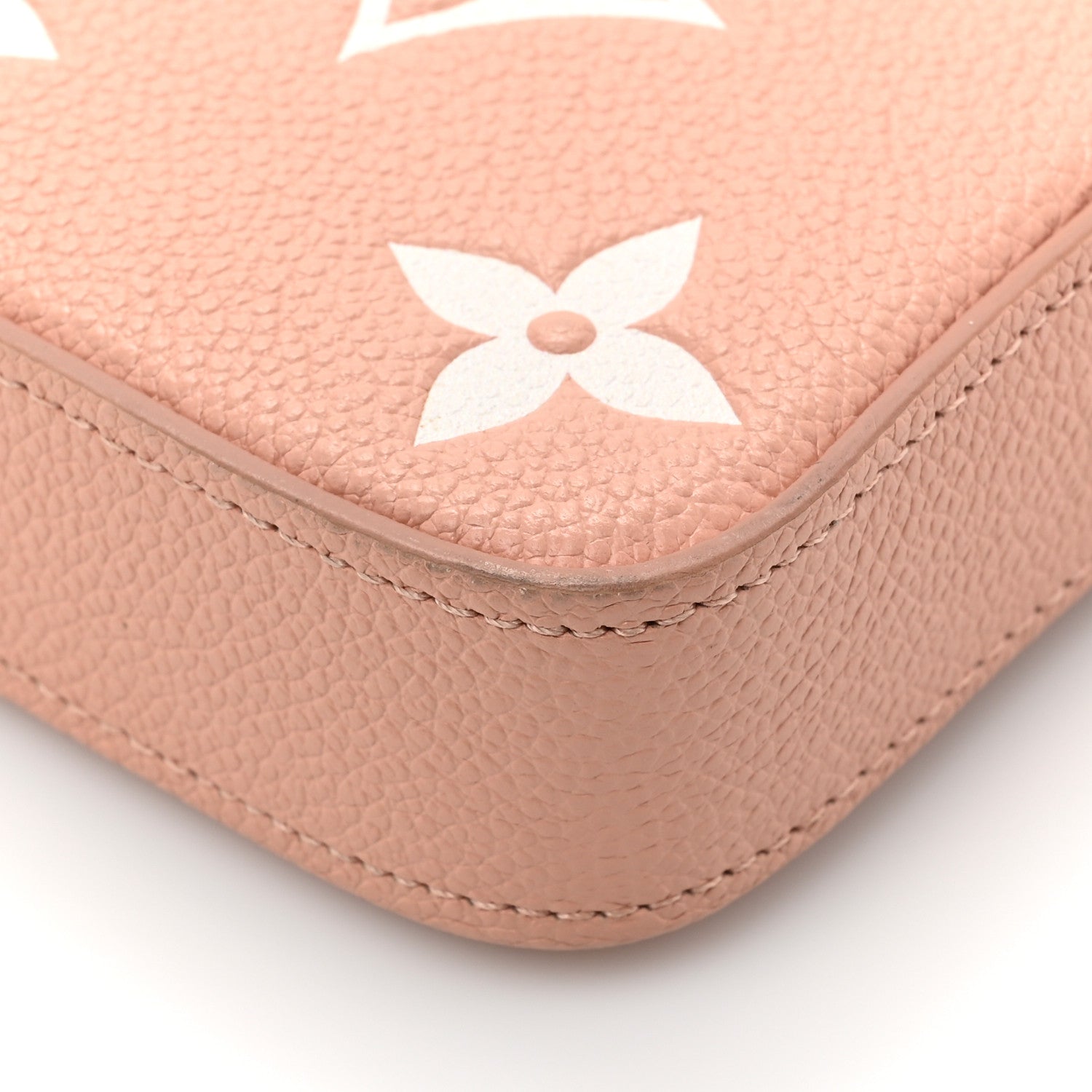 Louis Vuitton Empreinte Monogram Giant Felicie Pochette Chain Wallet Rose Trianon Creme 14 of 14