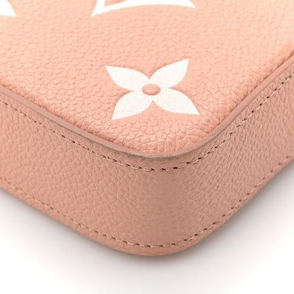 Louis Vuitton Empreinte Monogram Giant Felicie Pochette Chain Wallet Rose Trianon Creme 14 of 14