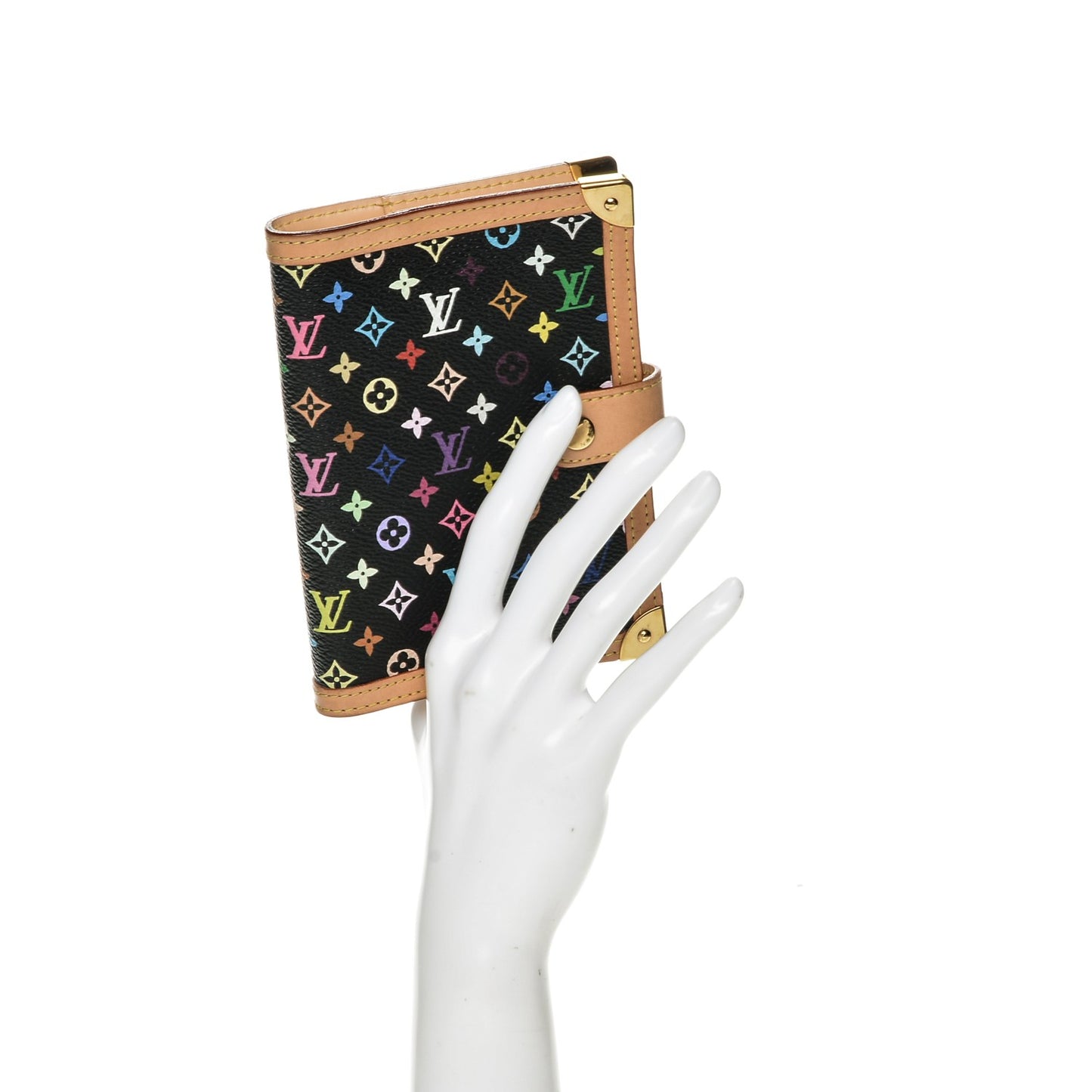 Monogram Multicolor Small Ring Agenda Cover Black
