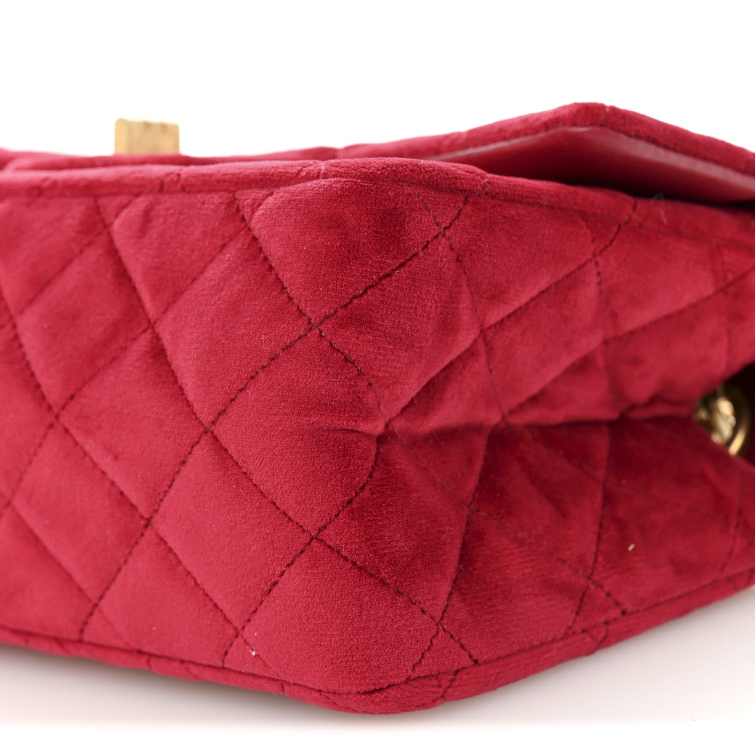 Chanel Velvet Quilted Mini 2.55 Reissue Flap Red 10 of 11
