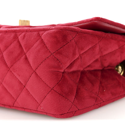 Chanel Velvet Quilted Mini 2.55 Reissue Flap Red 10 of 11