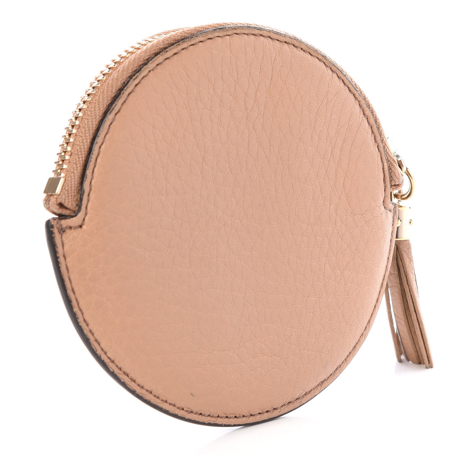 Gucci Pebbled Calfskin Round Coin Purse Pale Pink 2 of 8