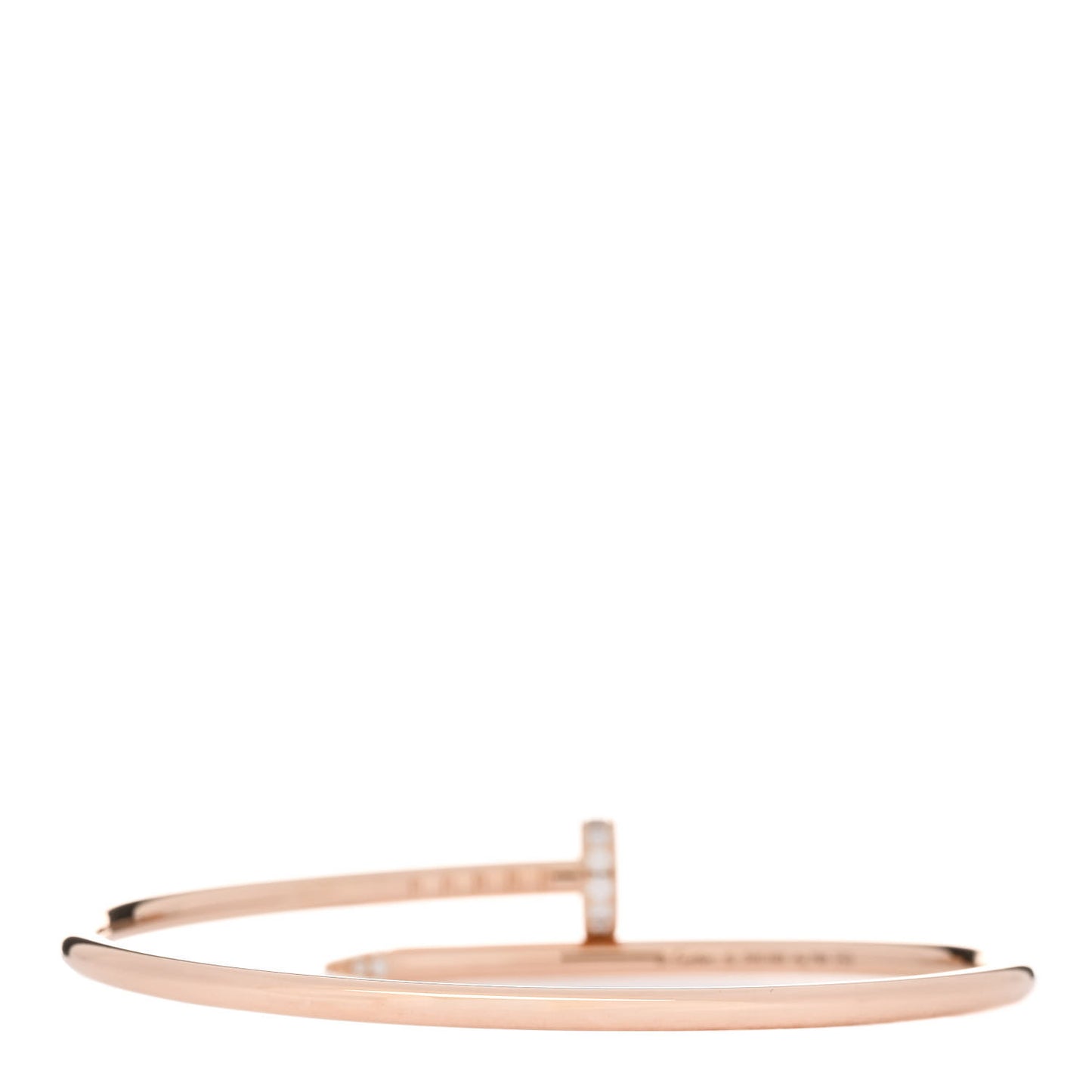 18K Pink Gold Diamond Small Juste Un Clou Bracelet 15