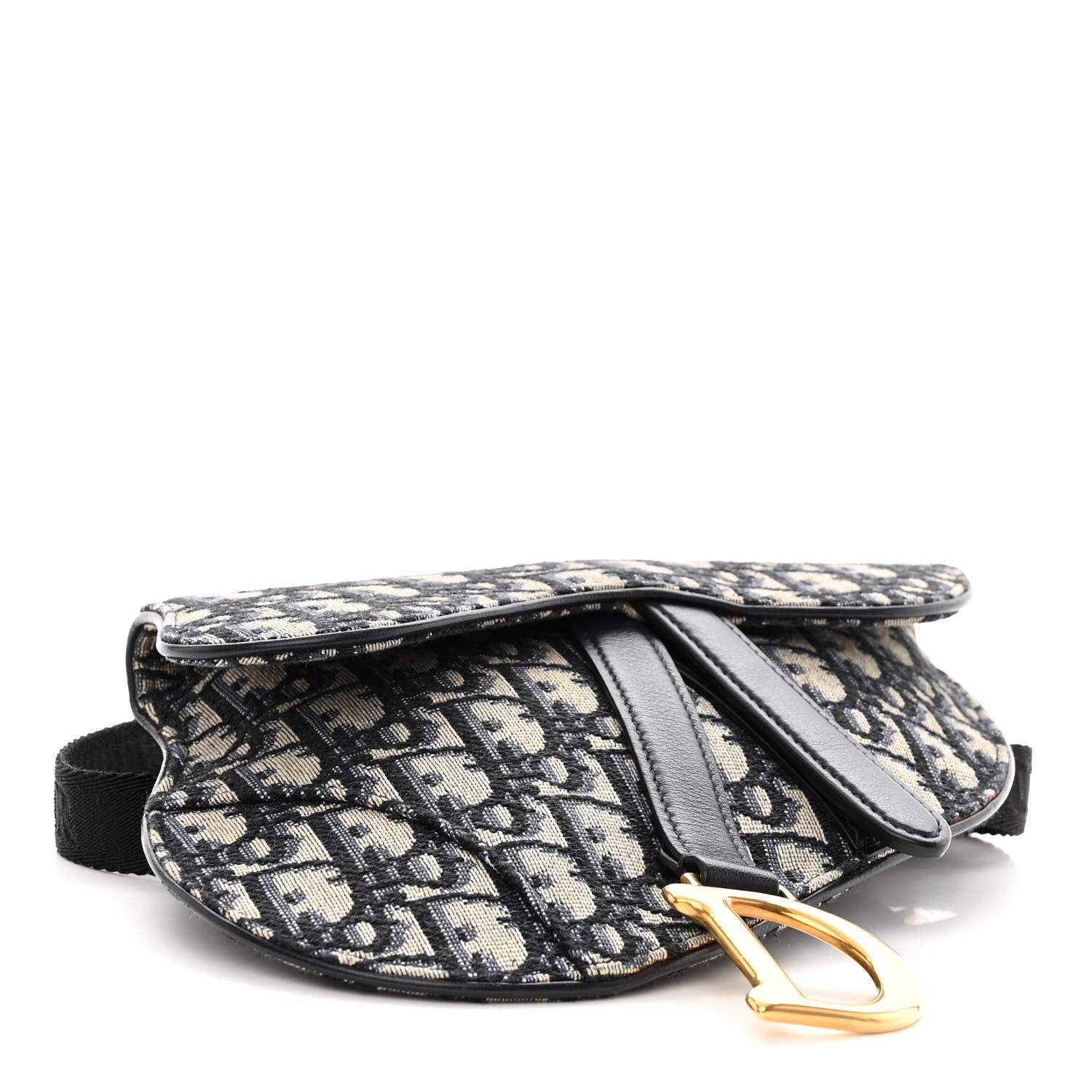 Christian Dior Oblique Saddle Belt Pouch Black 4 of 9
