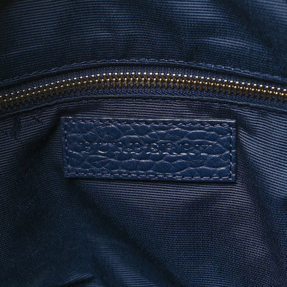 Burberry Heritage Grain Small Orchard Bowling Bag Navy Blue 6 of 10