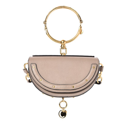 Chloe Calfskin Small Nile Bracelet Minaudiere Bag Motty Grey 1 of 8