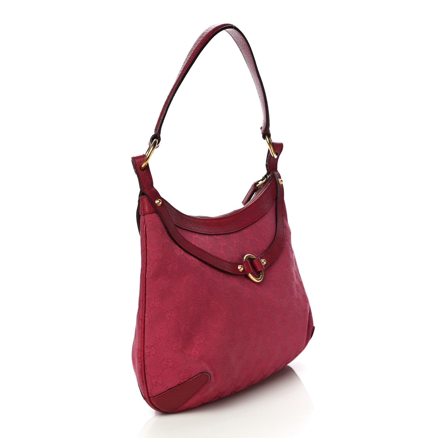Gucci Monogram Horsebit Hobo Fuschia 2 of 12