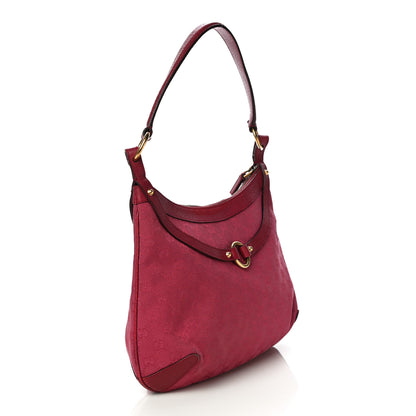 Gucci Monogram Horsebit Hobo Fuschia 2 of 12