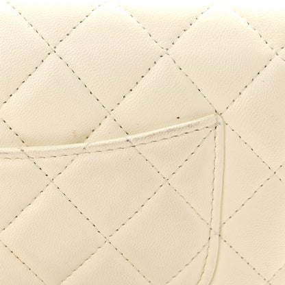 Chanel Lambskin Quilted CC Pearl Crush Wallet on Chain WOC White 14 of 14
