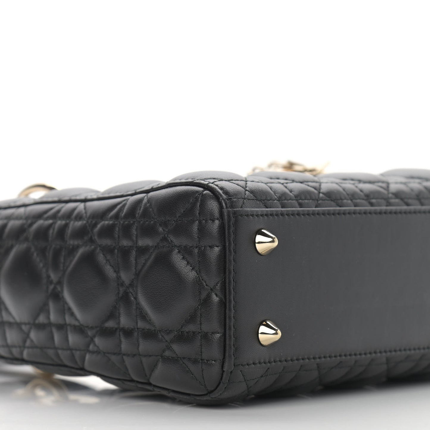 Lambskin Cannage Small Lucky Badges My Lady Dior Black