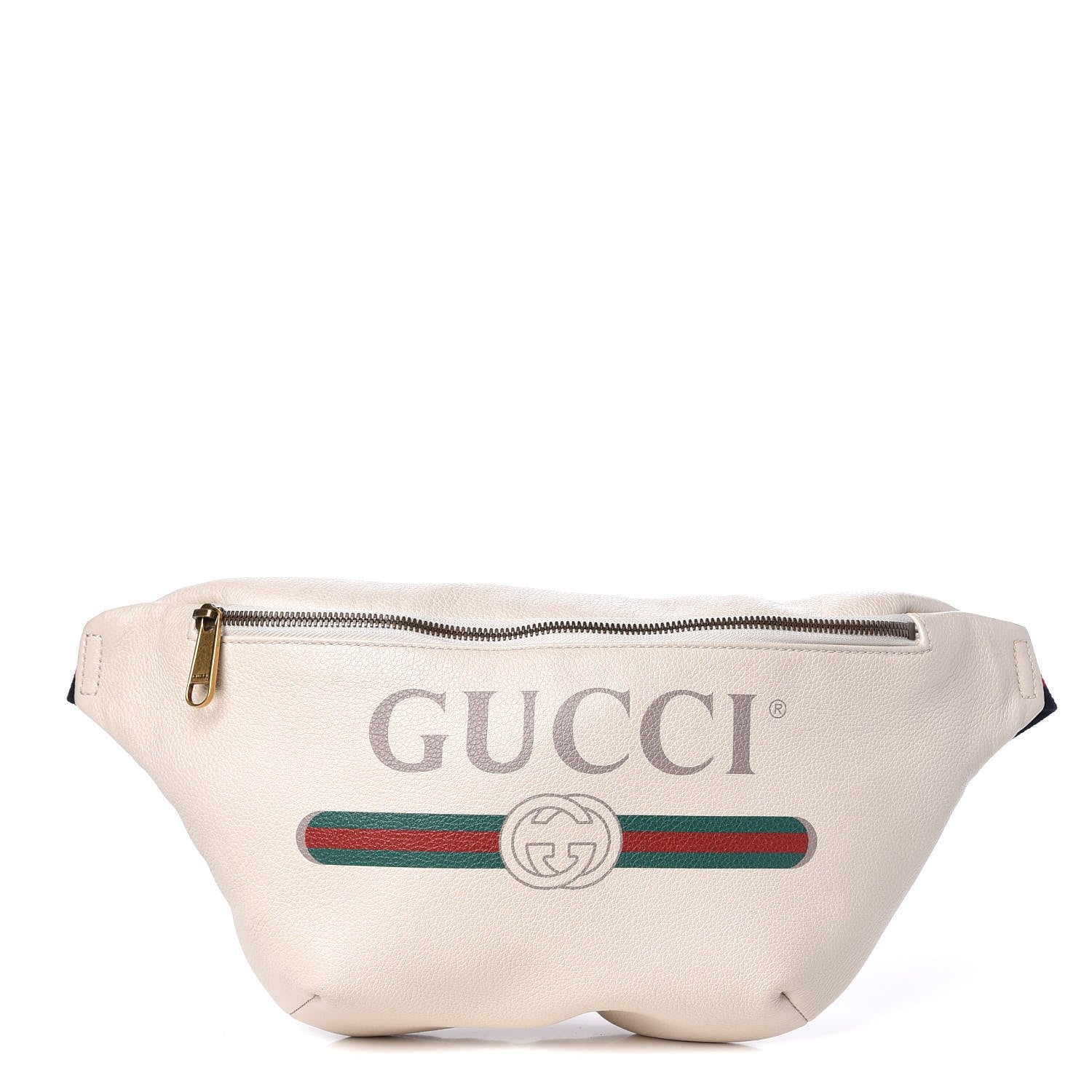Gucci Grained Calfskin Logo Belt Bag White 1 of 9
