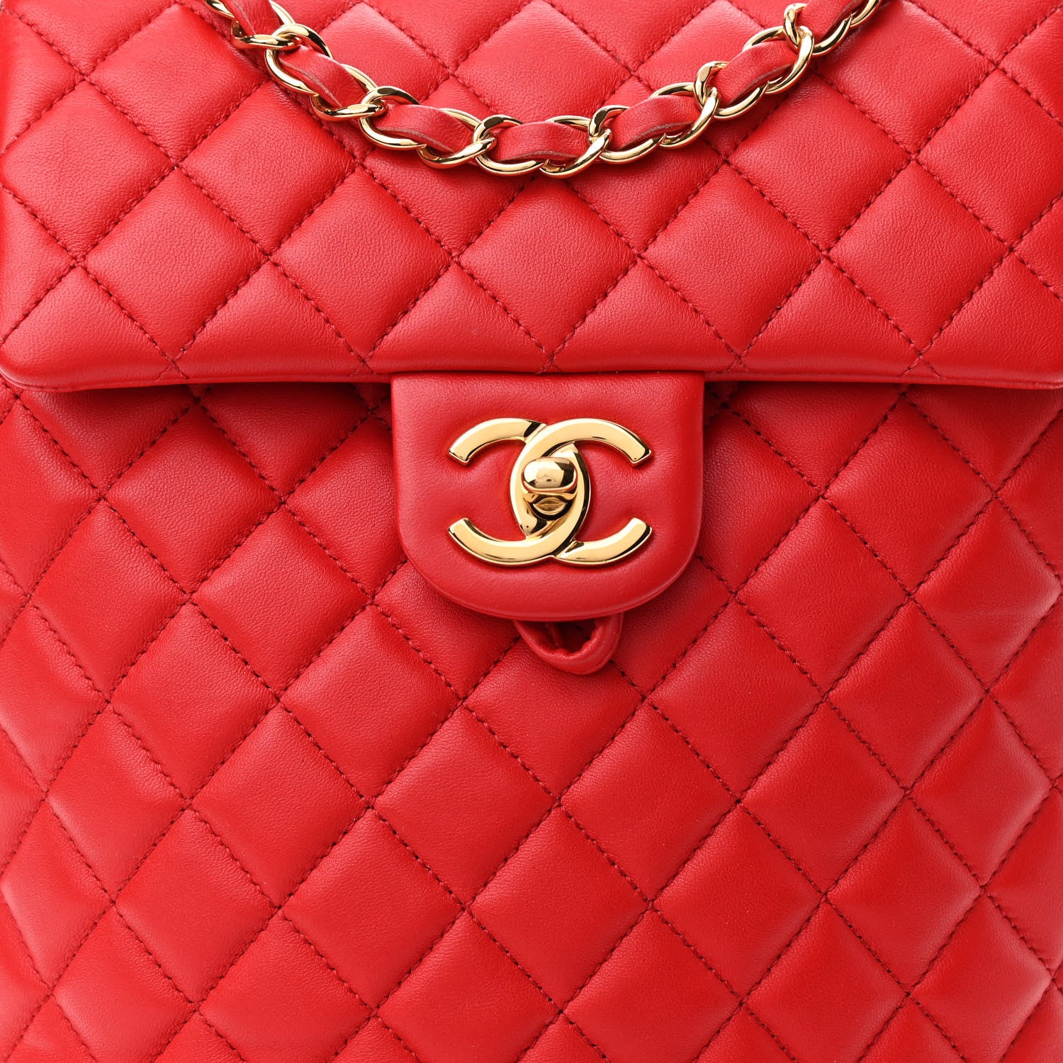 Chanel Lambskin Quilted Small Urban Spirit Backpack Red 8 of 11