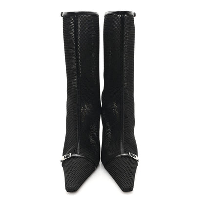 Saint Laurent Elba Applique Tulle Aston 115 Boots 37.5 Black 3 of 10