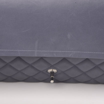 Chanel Lambskin Quilted Maxi Double Flap Light Blue 13 of 15