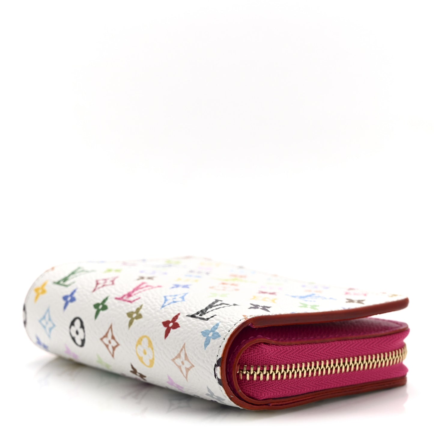 LV X TM Monogram Multicolor Portefeuille Lou Compact Wallet  White