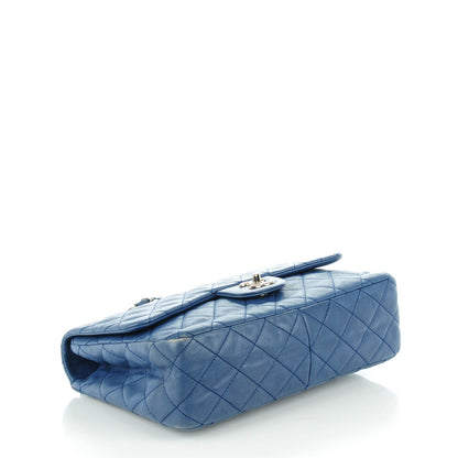 Chanel Washed Caviar Quilted Jumbo Single Flap Blue 4 of 8