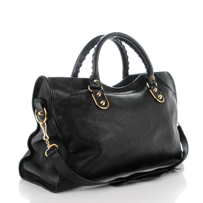 Balenciaga Chevre Gold Metallic Edge Hardware City Black 3 of 7