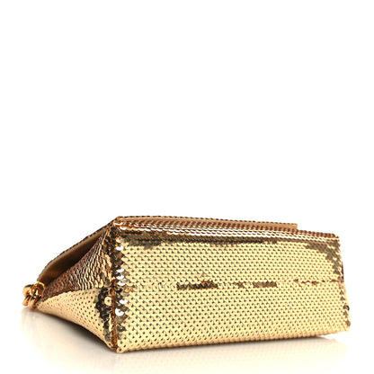Tom Ford Sequin Mini Label Shoulder Bag Gold 4 of 11