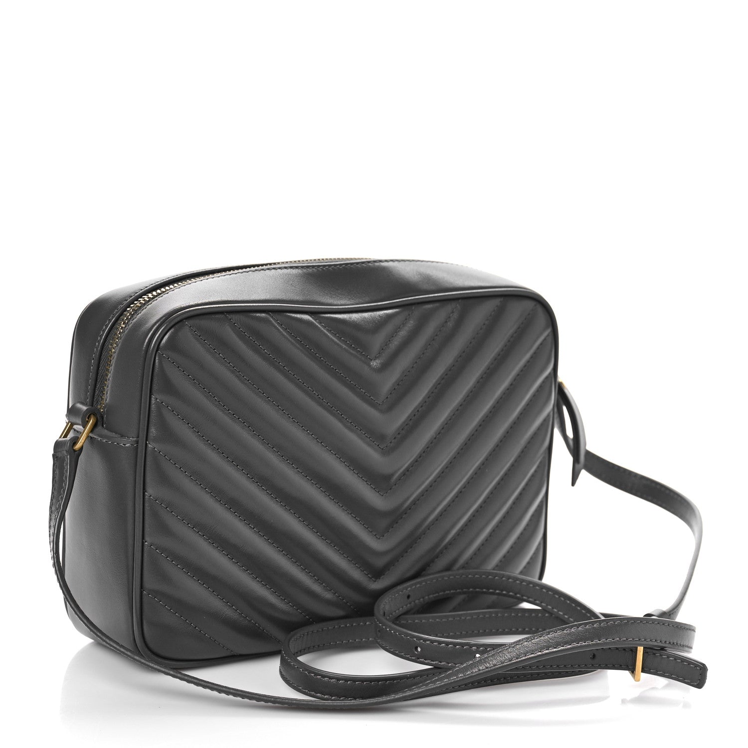 Saint Laurent Calfskin Matelasse Monogram Lou Camera Bag Storm 3 of 8