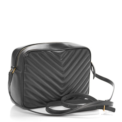 Saint Laurent Calfskin Matelasse Monogram Lou Camera Bag Storm 3 of 8
