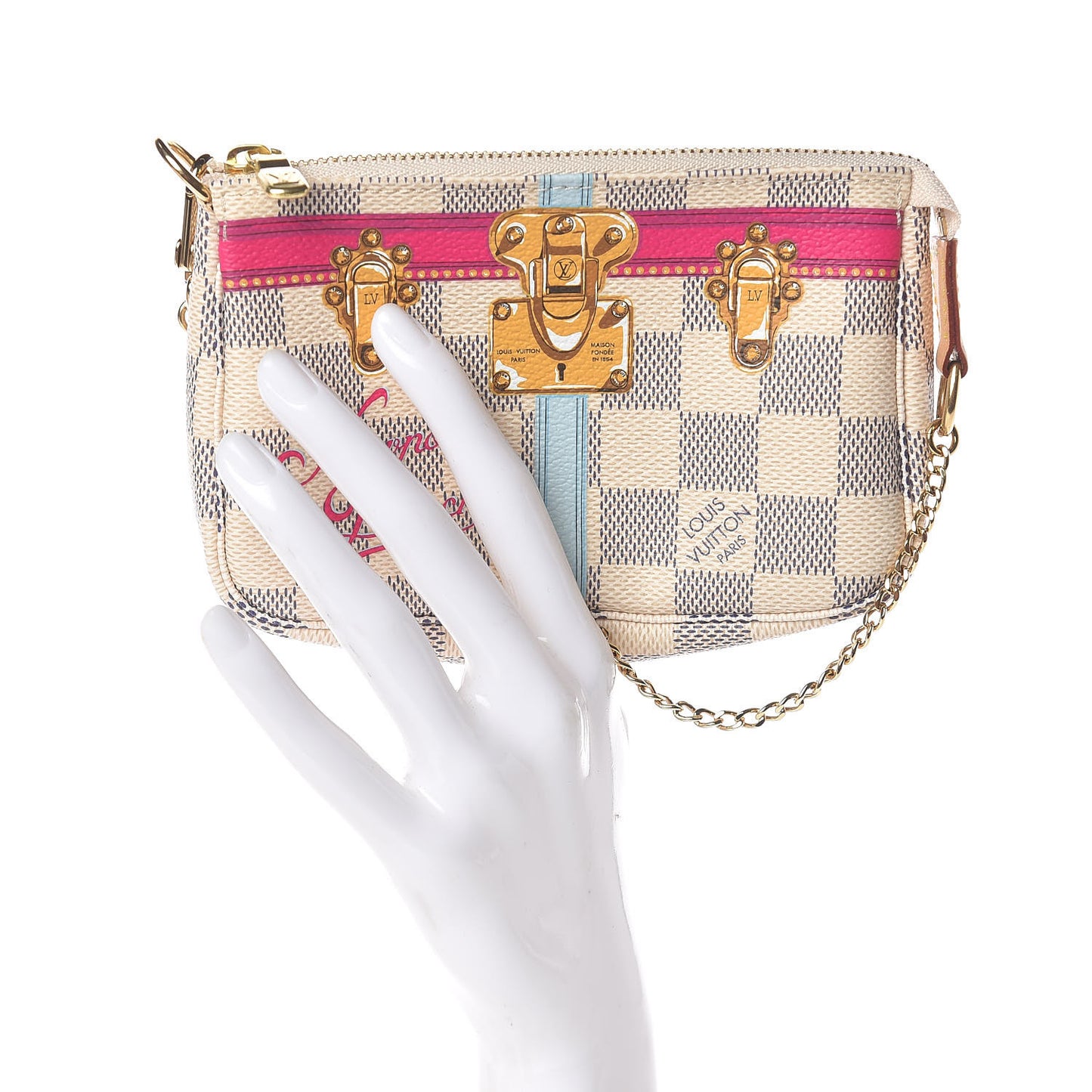Damier Azur Summer Trunks Newport Beach Mini Pochette Accessories