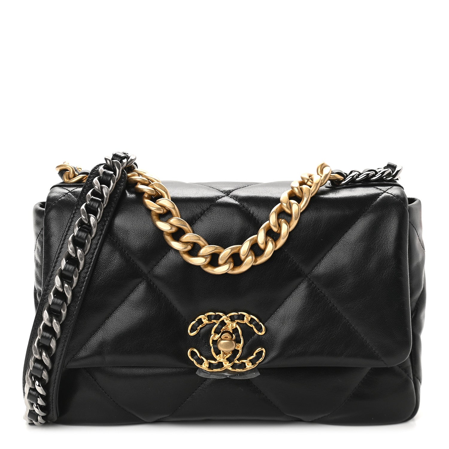 Chanel Lambskin Quilted Medium Chanel 19 Flap Black 1 of 9