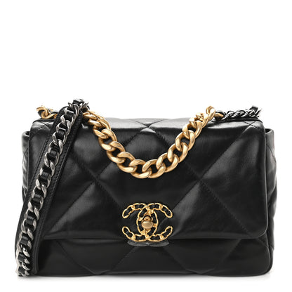 Chanel Lambskin Quilted Medium Chanel 19 Flap Black 1 of 9