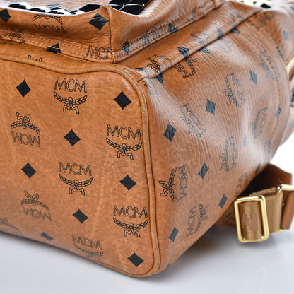 MCM Visetos Studded Medium Stark M Backpack Cognac 6 of 11