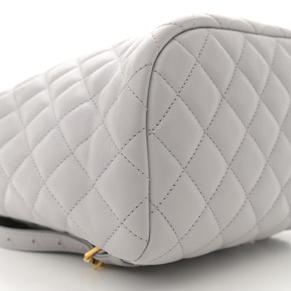 Chanel Calfskin Quilted Small Urban Spirit Backpack Grey 9 of 13