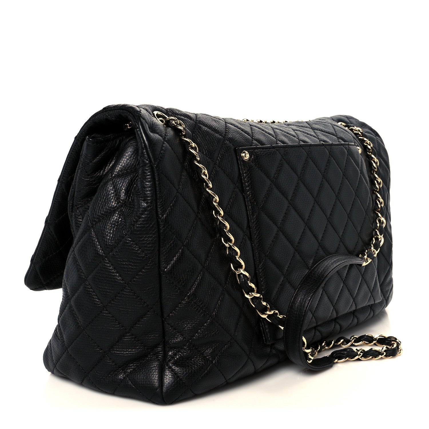 Chanel Calfskin Quilted XXL Travel Flap Bag Black 3 of 11