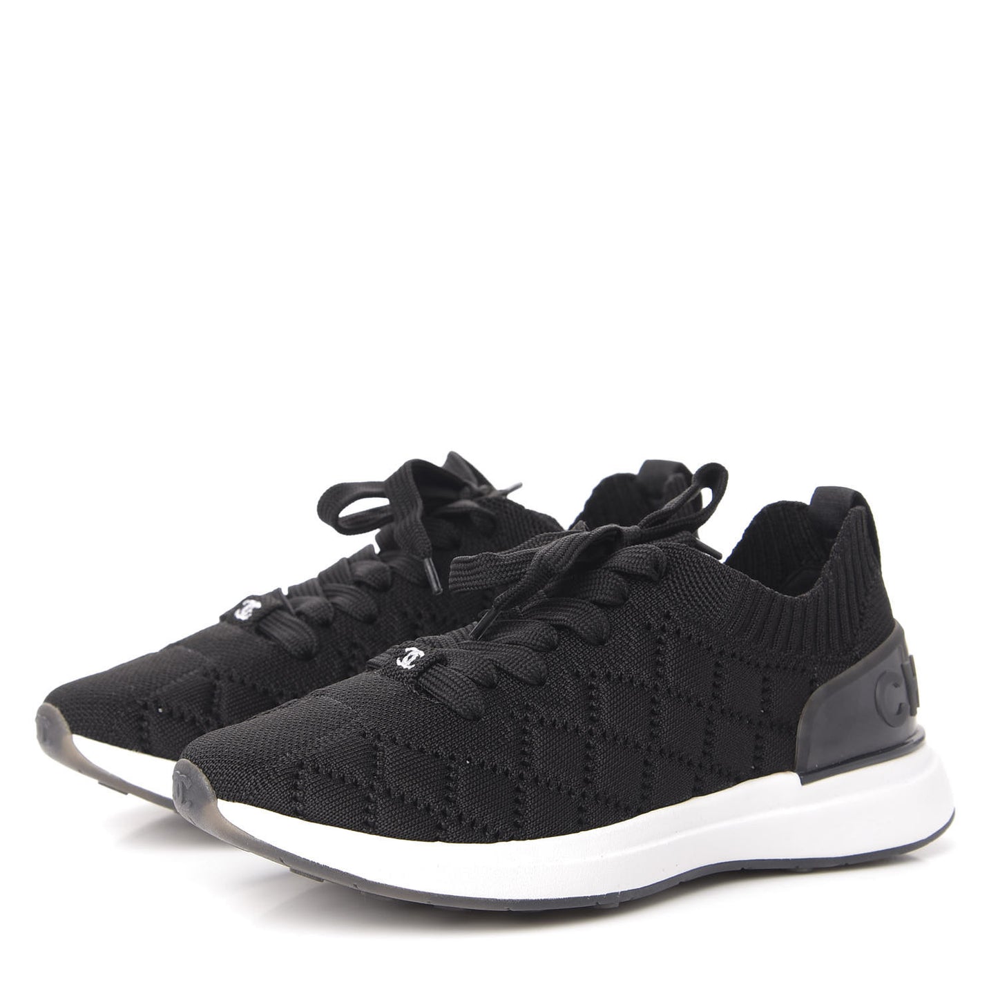 Mixed Fibers Quilted Womens CC Sneakers 35.5 Black
