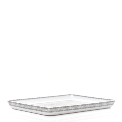 Hermes Porcelain Mosaique Au 24 Sushi Plate Platine 6 of 7
