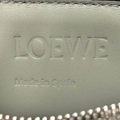 Loewe Calfskin Puzzle Colorblock Coin Card Holder Ash Grey Light Celadon 6 of 9