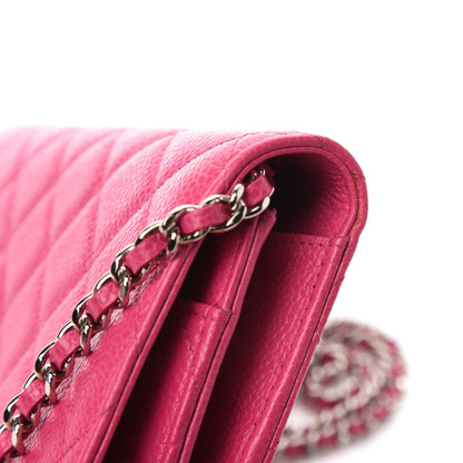Chanel Caviar Quilted Wallet on Chain WOC Pink 12 of 12