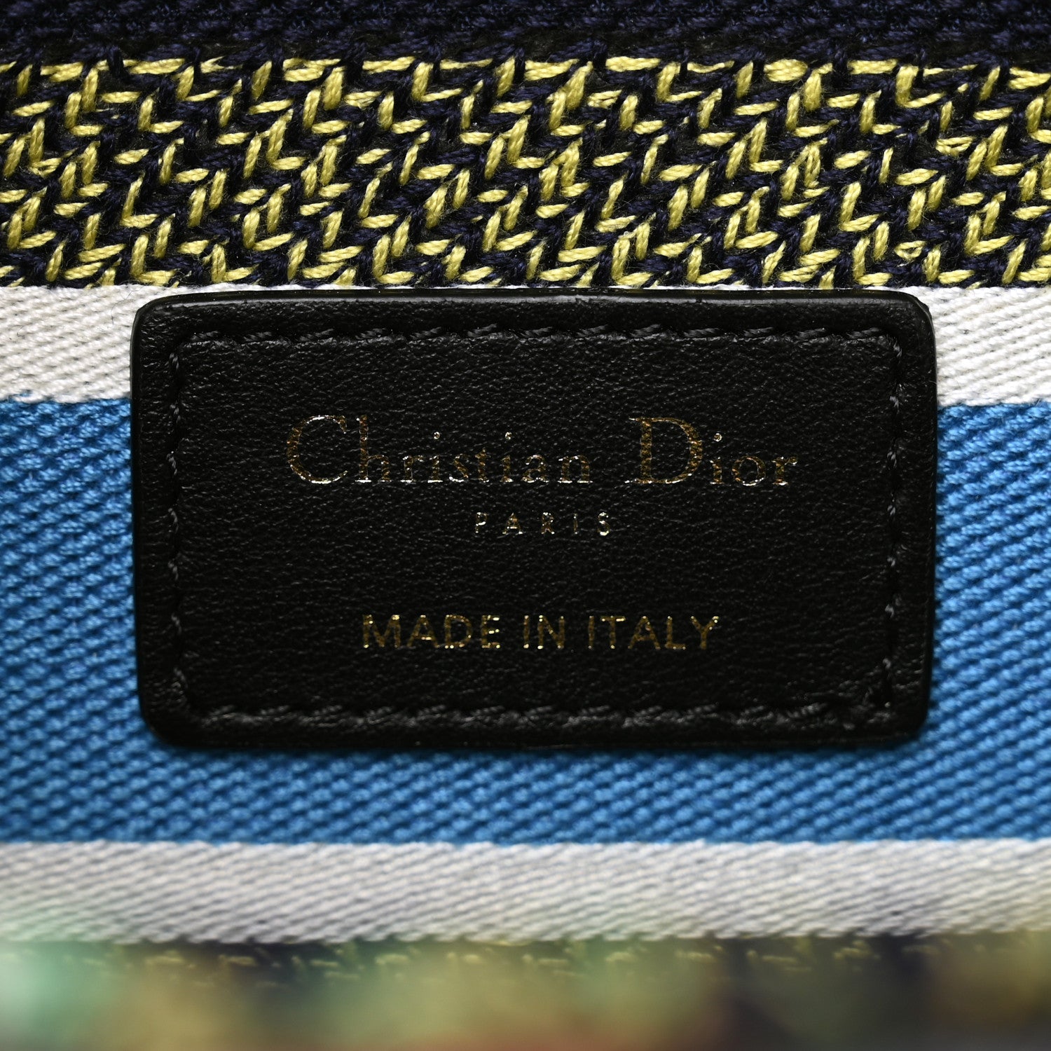 Christian Dior Canvas D-Constellation Embroidered Medium Lady D-Lite Bleu Multicolor 6 of 12